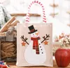 Kerstcanvas Drie-dimensionale geborduurde draagtas linnen herbruikbaar kind gift snoep opslagtas winkel tassen Xmas decoraties