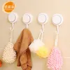 Vacuum Strong Suction Cup Bathroom Organizer Hanger Wall Mounted Plastic Hooks Durable Bearing No Nail Install