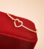 Love Heart Opal Water Drill Clover Bracciale per donna Uomo Ragazza Color oro Pulseira Regali di fidanzamento per amanti Gioielli Bangle Inte22