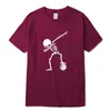 Xinyi Heren T-shirt Hoge Kwaliteit 100% Katoen Voor Mannen Korte Mouw Grappige Skull Printing T-shirt Mens Tee Shirts O-hals T-shirt Y0809