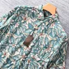 Men's Casual Shirts 2021 55%Silk 45%Rayon Shirt Top Men High Quality Plus Size Print Silk Short Sleeve Summer Broken