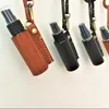 Party Favor Hand Sanitizer Holder With Bottle PU Leather Cover Tassel Keychain Portable Disinfectant Case Empty Bottles Holders Keychains for Gift