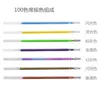 Kolor Gel Pen Akwarela Pen 48 Kolor 100 Kolor Set Highlighter Flash Pen Metal Pastel 210330