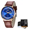 Lige Mężczyźni Zegarki Top Marka Luksusowy Ultra-Thin Sport Quartz Wrist Watch Mężczyzna Moda Skórzana Wodoodporna Casual Zegar Mężczyzna 210527
