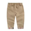 Весенне-осенние повседневные штаны для мальчиков, детские клетчатые брюки, детская одежда, детская одежда для детей 2-8 лет