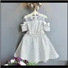 Baby Clothing Baby, & Maternitysummer Dress Beach Princess Dresses For Teen Off Shoulder Kids Clothes 2-7 Years Casual Polka Dot Girl Girls