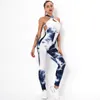 Frauen Sport Overall Patchwork Sport Hosen Backless Feste Dünne Laufende Yoga Set Sexy Gym Fitness Workout Sportswear X255B 210813