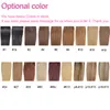 27P613 Blonde Mixed Brown Color Brazilian Human Clip-in Bangs Full Fringe Short Straight Hair Extension for women 6-8"