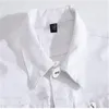メンズジャケット春秋のスリーブその他のラベル付けホワイトデニムジャケットデザインジャンコートシングルブレストアウターウェア