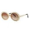 Oval Crystal Luxury Party Rave Solglasögon Män Kvinnor Fashion Shades UV400 Vintage Glasses2826088