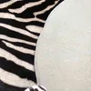 MUZZI zebra Printed Carpet PV Velvet Imitation Leather Rugs Animal Skins Natural Shape Carpets Decoration faux fur Mats130x180 211124