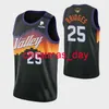 Сшитые пользовательские # 25 Mikal Bridges Black Jersey Swingman 2021 Финал мужские Женщины Молодежный Баскетбол Джерси XS-6XL