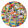 100 sztuk-paczka tęczy kolor LGBT Duma Vinyl Naklejka Wodoodporna Naklejki Lodzą do Butelki Wody Laptop Planista Scrapbook Wall Deskorolka Dziennika Organizator Naklejki