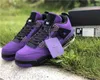 Mens Outdoor Shoes Black Purple Män Kvinna Ts Cactus Jack x Jumpman 4 4s Utomhus Utomhus tränare Sport Sneaker med låda