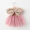 Sommer Prinzessin Baby Mädchen Kleid Party Geburtstag Tutu Kleid Floral Taufe Kleider Für Mädchen Kleidung 0-2y Neugeborene Kleidung Vestido q0716