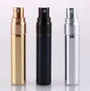 Новые портативные бутылки Mini Perfumes 5ML пустые парфюмерии многофункциональный стеклянный распылитель Black Gold Silver для выбора