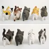 9 st söta mini pvc animation modell katt docka figurer leksak kreativ individualitet hantverk dekoration dashboard balkong dekoration