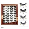 20 par per pack 3d faux mink ögonfransar naturliga långa falska fransar eyelash förlängning gör upp verktyg grossistleverantörer