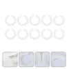 Lamp Covers  Shades 10Pcs E27 E14 Lampshade Retaining Rings Professional Accessories White