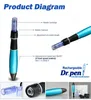 Bezprzewodowy DR Pen A1-W Auto Micalonedle System Regulowany Igły Długości 0,25mm-3.0mm Elektryczne Dermapen CE