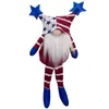 Patriotiska gnome gåvor Independence Day Holiday Decoration Handgjorda Skandinaviska Tomte Elf Dwarf Gnomes Plush Doll GGA4732