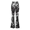 Pantaloni svasati da donna Gamba larga allentata Tie Dye Stampa Coulisse Primavera Autunno Casual Fashion Chic Ladies Streetwear Pantaloni 210522