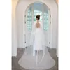 Voiles de mariée Ivoire Blanc Tulle Cape De Mariage Épaule Brillant Strass Noir Champagne Brillant Étoilé Accessoires Pour Les Mariées