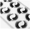 Nyaste 8Pairs 5D Faux Mink False Eyelashes Multilayer Crossed Fluffy Fake Eyelash Natural Wispy Soft Lashes Extension Multipack