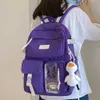 Menina laptop kawaii transparente mochila mulheres livro moda escola saco fêmea estudante faculdade impermeável mochila bonito lazer y0804