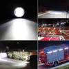 Runda 42W 14 LED-arbete Ljus 12V 24V Off Road Flood Spot Lampa för Jeep Bilbil SUV-strålkastare Camping belysning dimma Ny