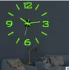 DIY digital decoration Reverse Luminous Clock wall stickers Night vision grow watches creative cute reversing