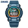 Smael Automatic Sport Men's Watch Top Brand Luxury 50m Vattentät Digital Armbandsur för Man 1423led Män Casual Digital Watch X0524