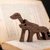 Anpassbare Hunde-Holznamen-Figuren, Heimdekoration, personalisierter Welpe, geschnitztes Ornament für Heimdekoration, modern 210811