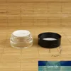 Toptan 85 adet / grup Cam 5g Krem Kavanoz Plastik Siyah LID1 / 6 OZ Kadınlar Makyaj Konteyner Mini Pot Göz Farı Vidalı Kap Şişe Fabrika Fiyat Uzman Tasarım Kalitesi