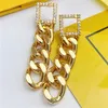 Designer Chain Earrings Ladies Fashion Brand Stud Earrings Luxury Diamond High Quality Wedding Jewelry Gifts