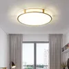 Cuivre LED plafonnier américain luxe chambre lampe nordique minimaliste couloir allée lampe moderne salon éclairage décoratif