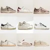 Italy Brand Golden SuperStar Sneakers Goose Women Casual Shoes Designer pink-gold glitter Classic White Do-old Dirty Shoe