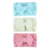 Infant Baby Nylon Candy Color Bowknot Fascia per capelli Fascia per capelli elastica per bambini Copricapo morbido 3 pezzi / set