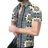 Męskie kolorowe koszule letnie hawajskie męskie guziki z krótkim rękawem koszula na co dzień modny nadruk topy bluzka plażowa najwyższej jakości topy Streetwear