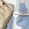 FANSILANEN Elegante gonna a pieghe a vita alta Donna office lady blu corta Primavera estate vintage femminile asimmetrica 210607