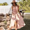 Jastieセクシーな夏のノースリーブスリップドレス女性のストラップレス弓包帯フリルPolka Dot Sundressカジュアルビーチバックレスvestidos 210419