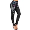 Women Skinny Pants High Waist Butterfly Print Lace-up Elastic Jogging Sports Trousers Slim Jeans 3 Colors Spring Autumn Women's & Capris