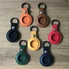Verfolgung von Gerätehüllen für Airtag-Finder PU Leder-Anti-Lost-Hülle mit tragbarer Keychain-Schleife in Opp-Tasche