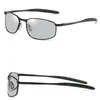 Lunettes de soleil Homme Pêche Polarisée Pochromatique Sport de Plein Air Conduite Noir Gris Argent Or Cadre Transition Caméléon Lentille