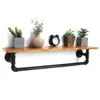 Wandgemonteerde plank creatieve retro ijzeren opslag rack keuken badkamer organizers k