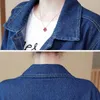 Kvinnors Jackor Stor Storlek 5XL Denim Jacka Kvinnor Långärmad Casual Vintage Jean Loose Autumn Windbreaker Kvinnlig Ytterkläder Topp R811