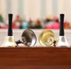 500pcs Gold Silver Christmas Hand Bell Xmas Party Tool Dress Up As Santa Claus Christmas-Bell Rattle New Year Decoration SN2876