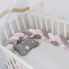 3m baby säng stötfångare skyddande spädbarn vagga kudde kudde flät knut stötfångare spjälsäng stötfångare tur de lit bebe tresse rum dekor253k9967900