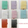 A6 Leather Binder Colorful Notepad Cover Multi-colored Notebook Shell with Magnetic Button Handbook Covers Student Office Supplies