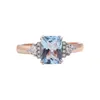 925 Sterling Silver Wedding Rings Gemstone Blue Topaz Rose Gold Plated For Women Luxury Elegant Fine Jewelry ovanliga tillbehör 26750557